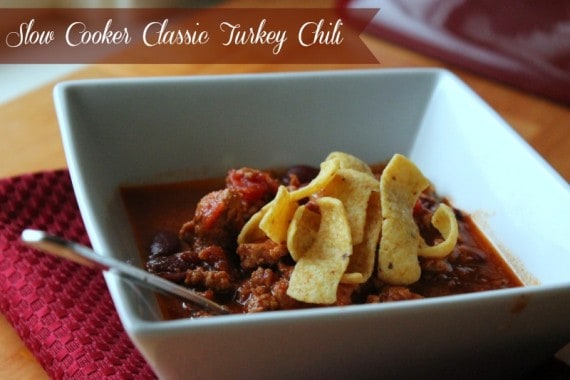 Slow Cooker Classic Turkey Chili #slowcooker #freezermeal #chili
