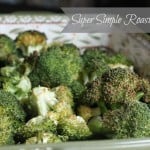 Super simple roasted broccoli recipe. My absolute favorite way to eat broccoli. Even my kids love it cooked this way!