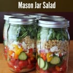 Mason Jar Salad: Farro, Feta, and Veggies. Salad in a Jar recipe
