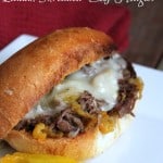 Slow Cooker Italian Shredded Beef Hoagie Sandwiches 397 calories and 10 weight watchers points plus