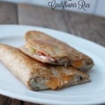 Vegetable Quesadilla with Cauliflower Rice