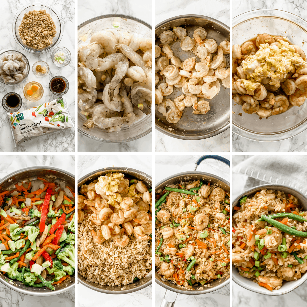 step by step how to make shrimp fried rice