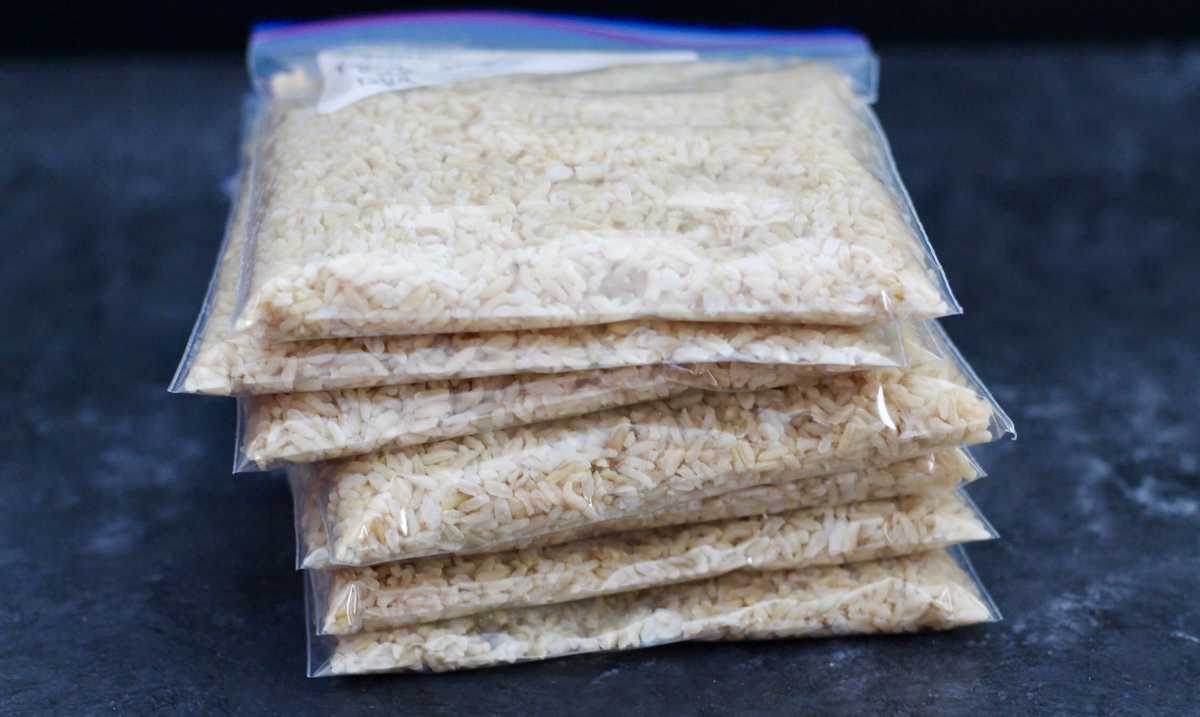 freezing rice