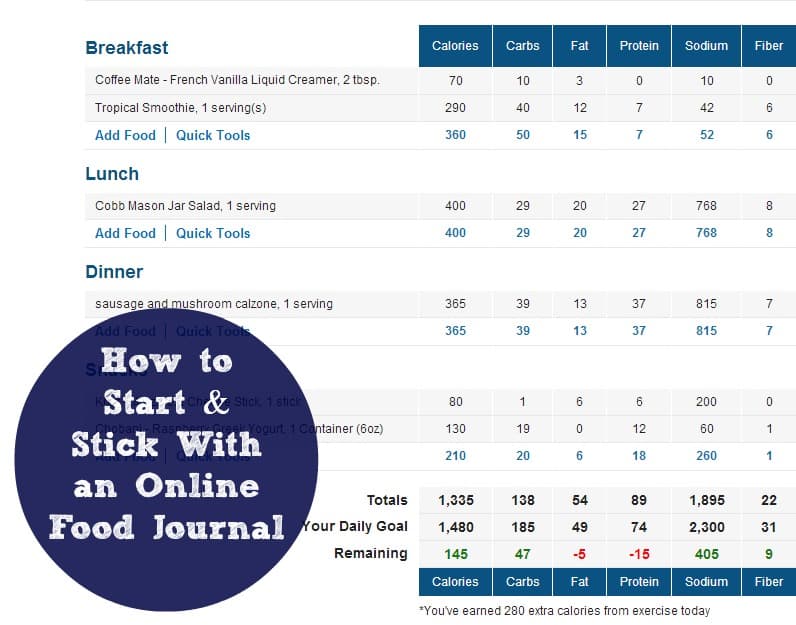 How to Start and Stick With an Online Food Journal