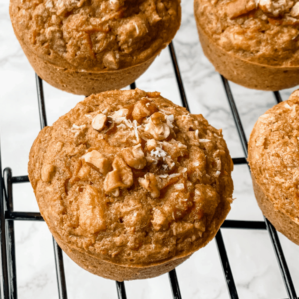 muffins on a wire cooking rack.