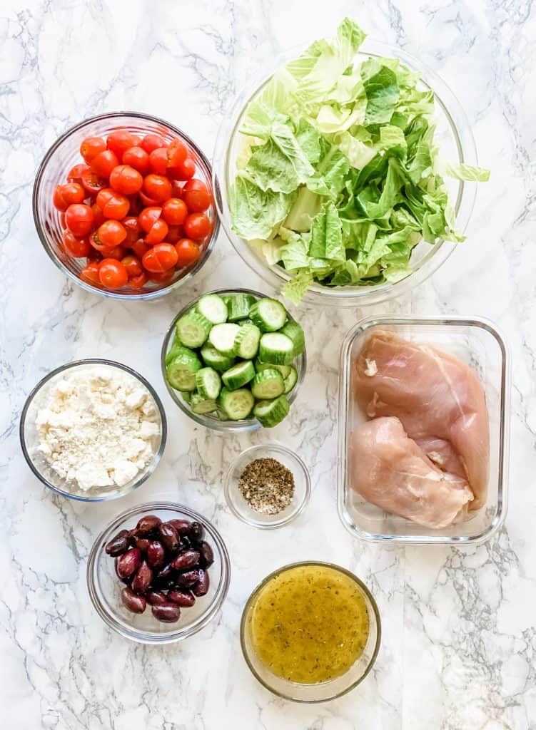 ingredients to make a Greek Salad