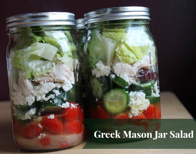 Greek Chicken Salad In Mason Jars (Meal Prep) – Melanie Cooks