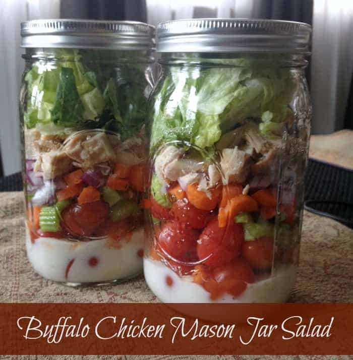 Buffalo Chicken Mason Jar Salad