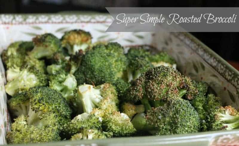 Super simple roasted broccoli recipe. My absolute favorite way to eat broccoli. Even my kids love it cooked this way!