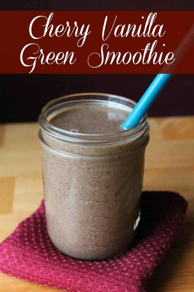Cherry Vanilla Green Smoothie. Clean Eating and Weight Watchers Friendly 172 calories 4 Weight Watchers Points Plus