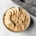 overhead picture of overnight oats with pb2