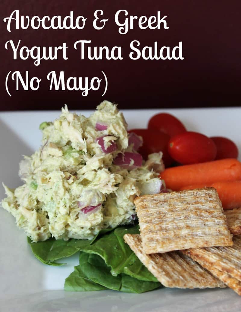 Avocado and greek yogurt tuna salad recipe. NO MAYO!