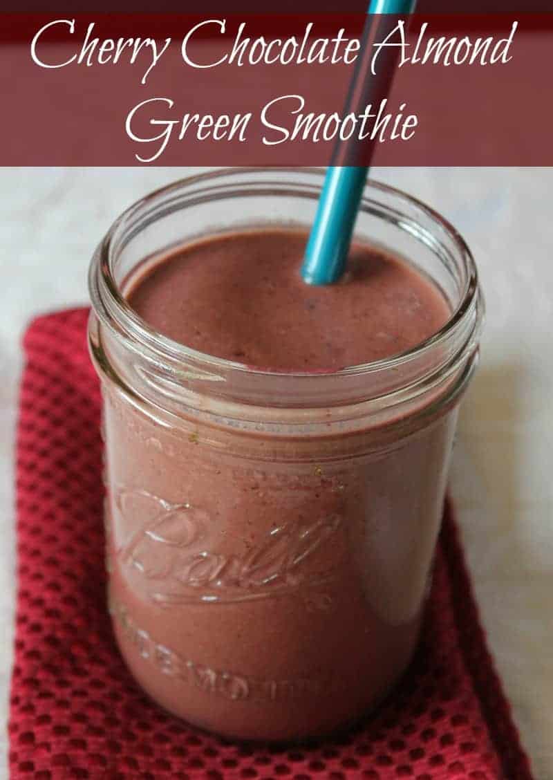 Cherry Chocolate Almond Green Smoothie