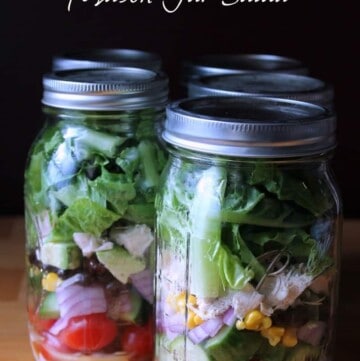 Barbecue Ranch Chicken Mason Jar Salad 363 calories and 9 weight watchers points plus