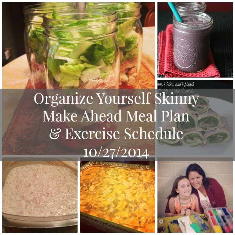 Make Ahead Menu Plan and Exercise Schedule {October 27th}