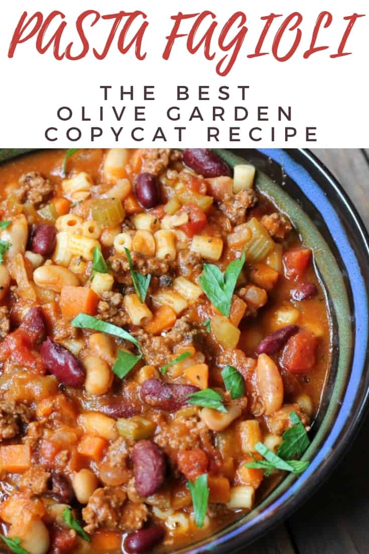 Pasta Fagioli Copycat Olive Garden Recipe Organize Yourself Skinny