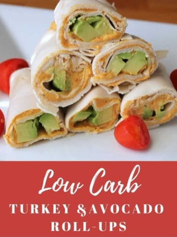 low carb lunch recipe turkey avocado rollups