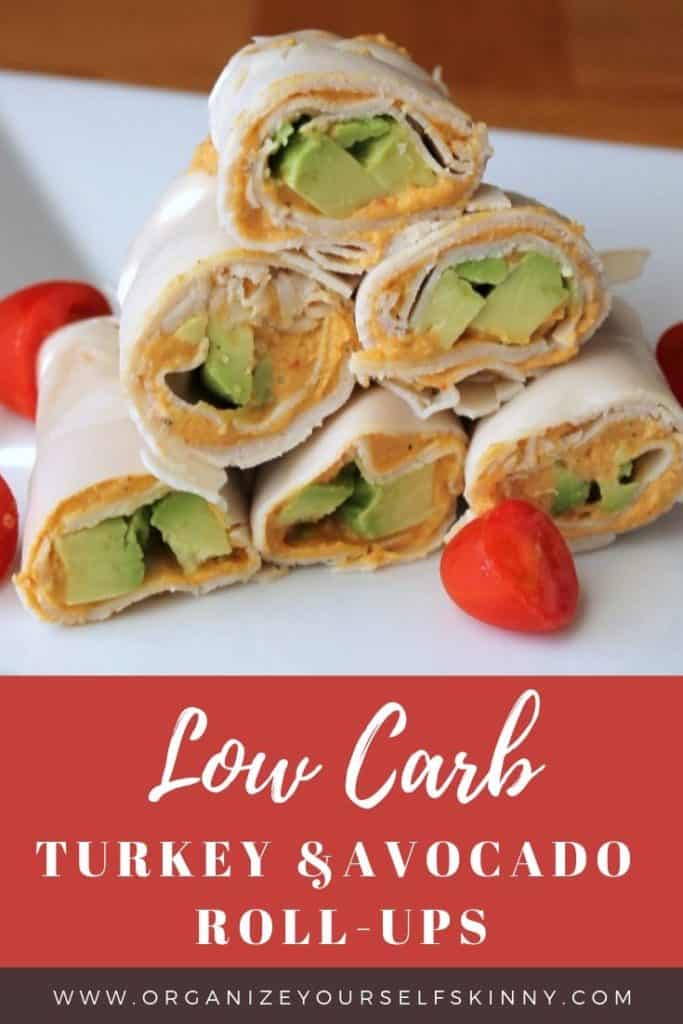 low carb lunch recipe turkey avocado rollups