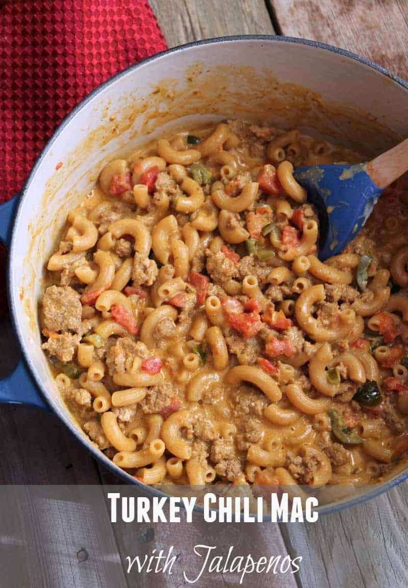 Turkey Chili Mac with Jalapeños