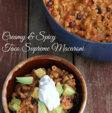 Creamy and Spicy Taco Supreme Macaroni 373 calories and 9 weight watchers points plus