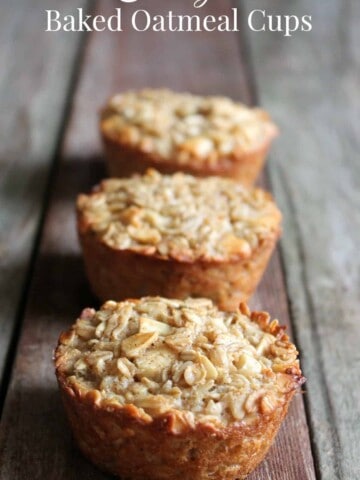 Cashew Honey Cinnamon Baked Oatmeal Cups 212 calories 6 weight watchers points plus