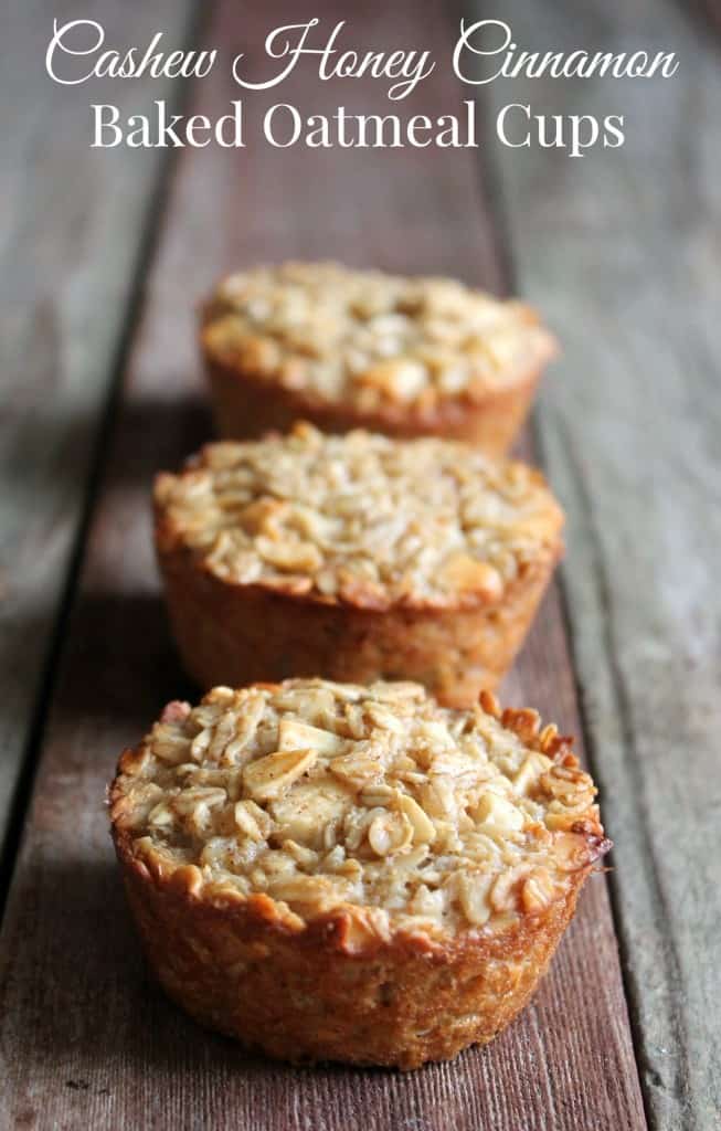 Cashew Honey Cinnamon Baked Oatmeal Cups 212 calories 6 weight watchers points plus