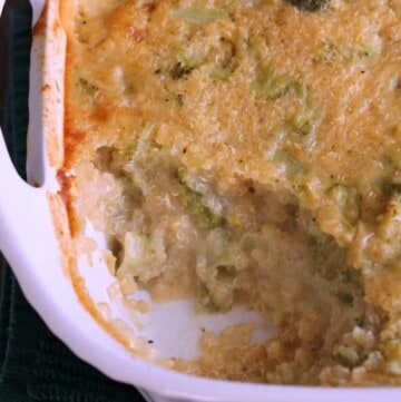 quinoa broccoli vegan casserole