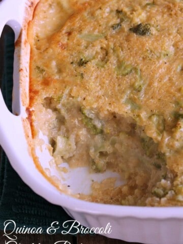 quinoa broccoli vegan casserole