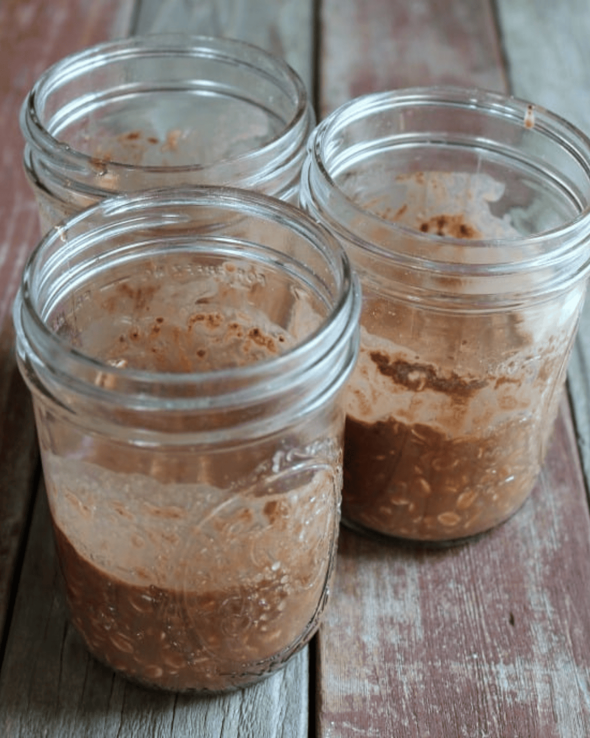 3 jars of brownie batter overnight oats.