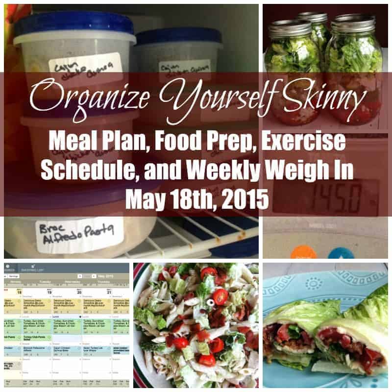 Weekly Make-ahead Meal Plan, Food Prep, Exercise Schedule, and Weigh In