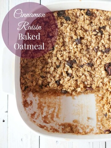 Cinnamon Raisin Baked Oatmeal 204 calories and 6 weight watchers points plus