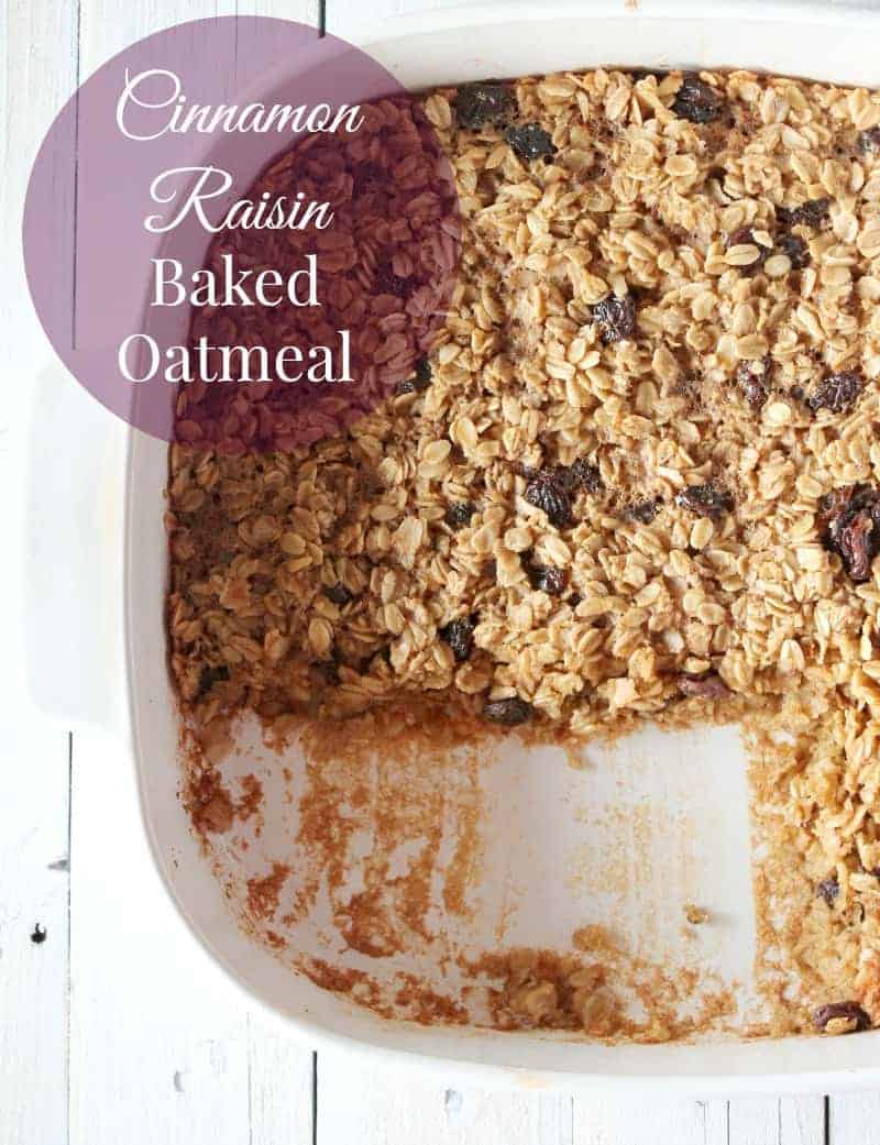 Cinnamon Raisin Baked Oatmeal 204 calories and 6 weight watchers points plus