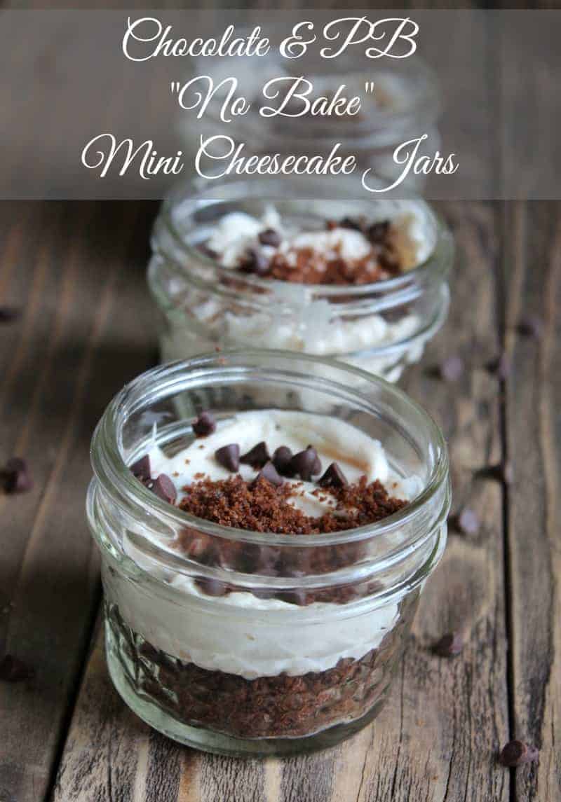 Chocolate & Peanut Butter "no bake" Cheesecake Jars 274 calories and 7 weight watchers points