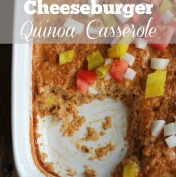 Turkey Cheese Burger Quinoa Casserole 348 calories and 9 weight watchers points plus