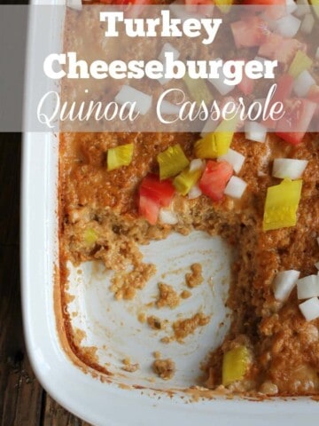 Turkey Cheese Burger Quinoa Casserole 348 calories and 9 weight watchers points plus