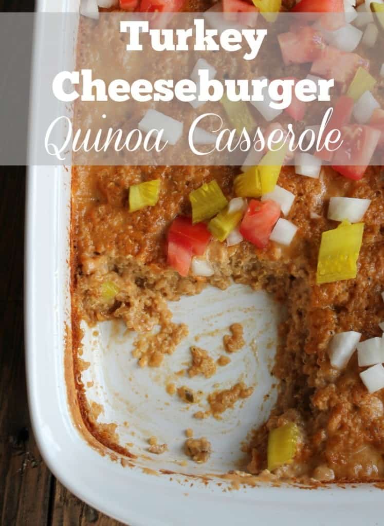 Turkey Cheese Burger Quinoa Casserole 348 calories and 9 weight watchers points plus