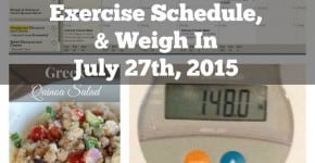 Organize Yourself Skinny Make-ahead Meal Plan, Exercise Schedule, and Weigh In