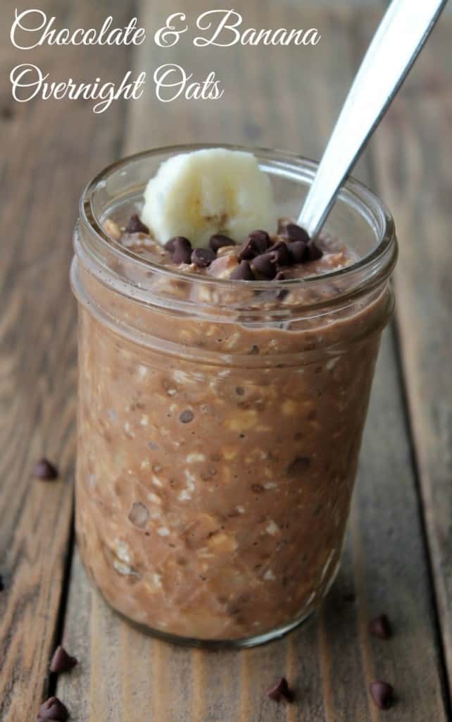 chocolate and banana overnight oats