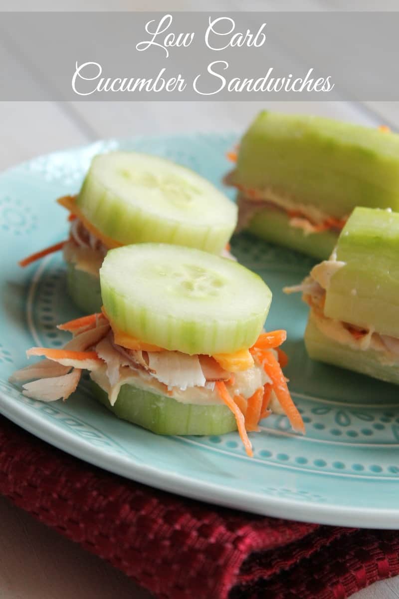 Low Carb Cucumber Sandwiches  71 calories and 2 weight watchers points plus