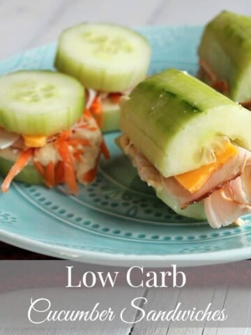 Low Carb Cucumber Sandwiches 71 calories and 2 weight watchers points plus