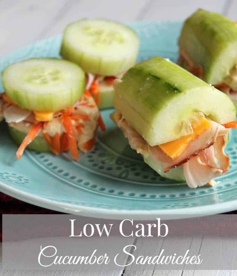 Low Carb Cucumber Sandwiches  71 calories and 2 weight watchers points plus