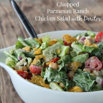 Chopped Parmesan and Ranch Chicken Salad with Doritos 344 calories and 9 weight watchers points plus