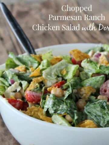 Chopped Parmesan and Ranch Chicken Salad with Doritos 344 calories and 9 weight watchers points plus