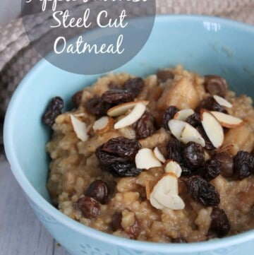 Slow Cooker Apple Harvest Steel Cut Oatmeal