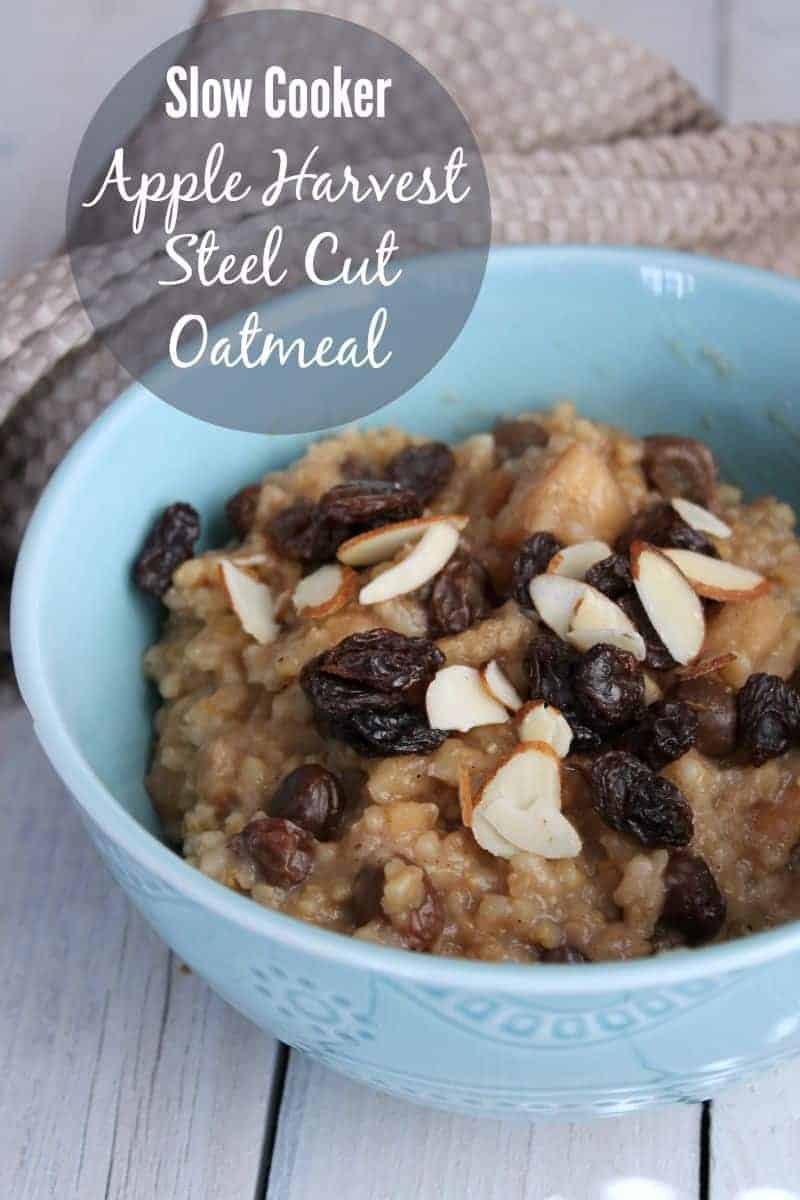 Slow Cooker Apple Harvest Steel Cut Oatmeal