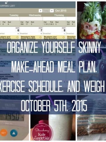 Make-ahead Meal Plan, Exercise Schedule, and Weigh In {October 5th, 2015}