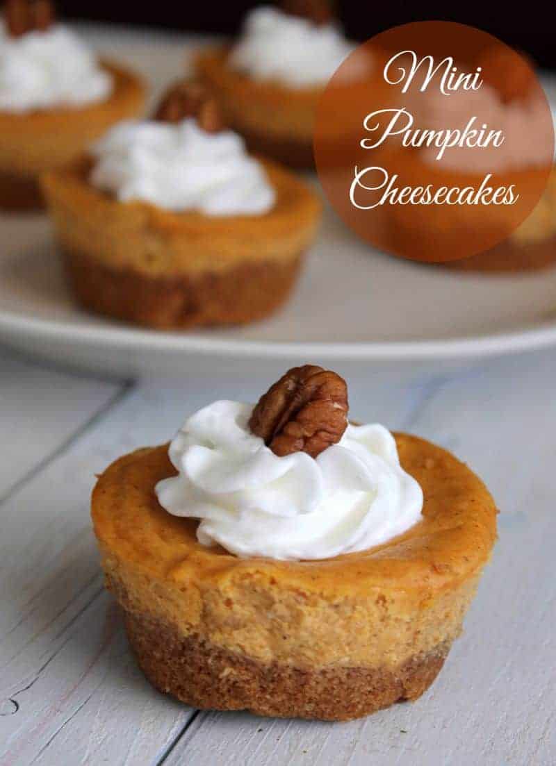 Mini Pumpkin Cheesecakes 306 calories and 8 weight watchers points