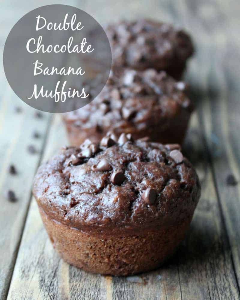 Double Chocolate Banana Muffins 137 calories 4 weight watchers points plus
