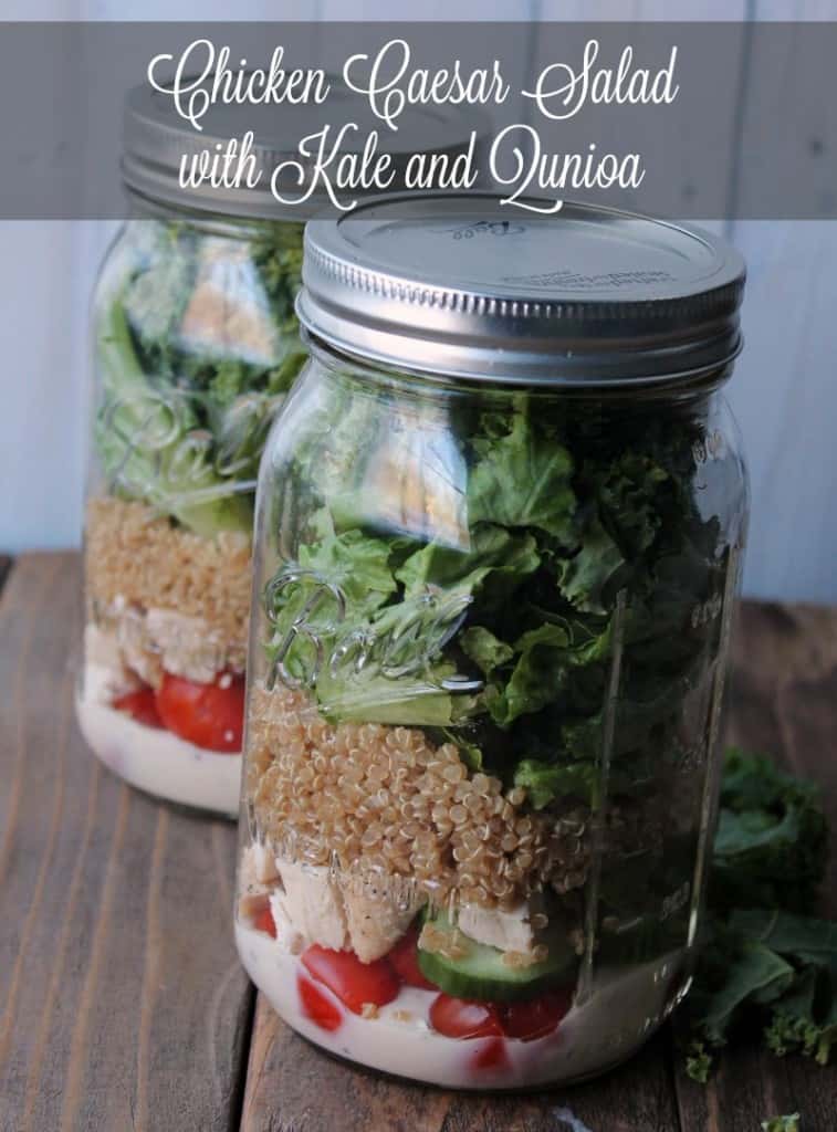 Chicken Caesar Salad with Kale and Quinoa