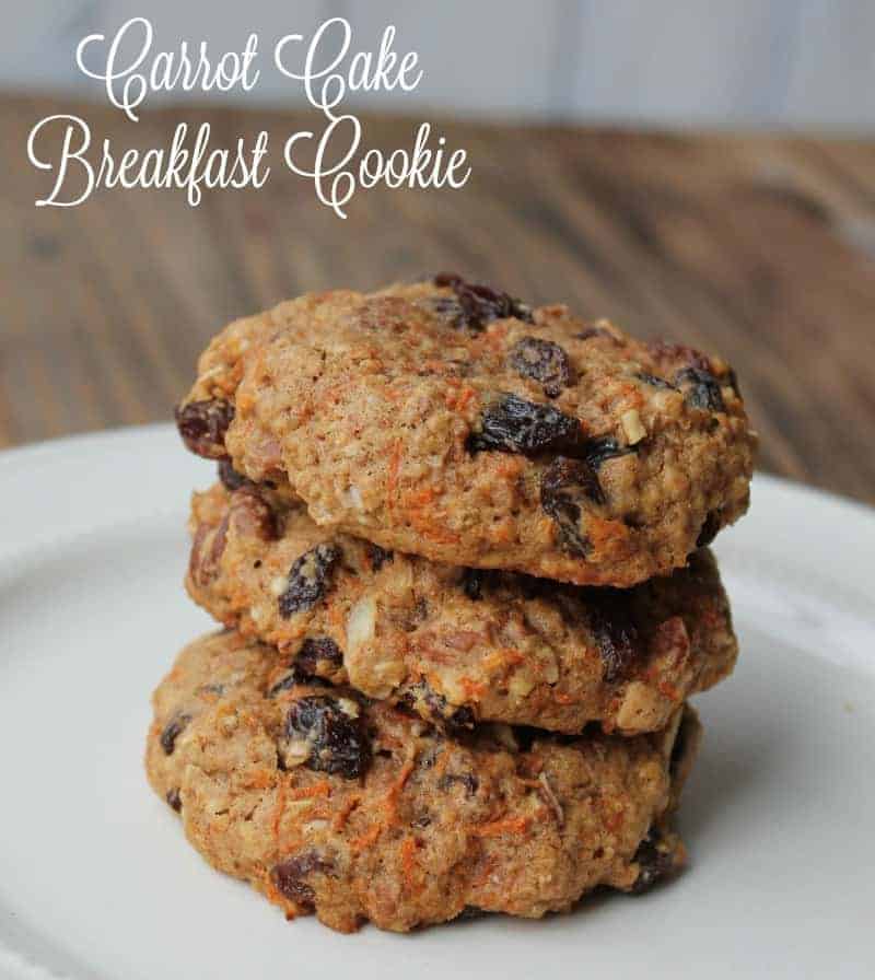 Carrot Cake Breakfast Cookie. Healthy Make-ahead breakfast recipe